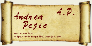 Andrea Pejić vizit kartica